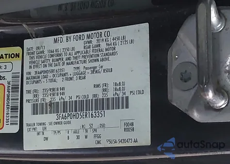 2014 Ford Fusion Se from USA, damaged, VIN 3FA6P0HD5ER163351